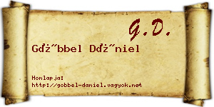 Göbbel Dániel névjegykártya